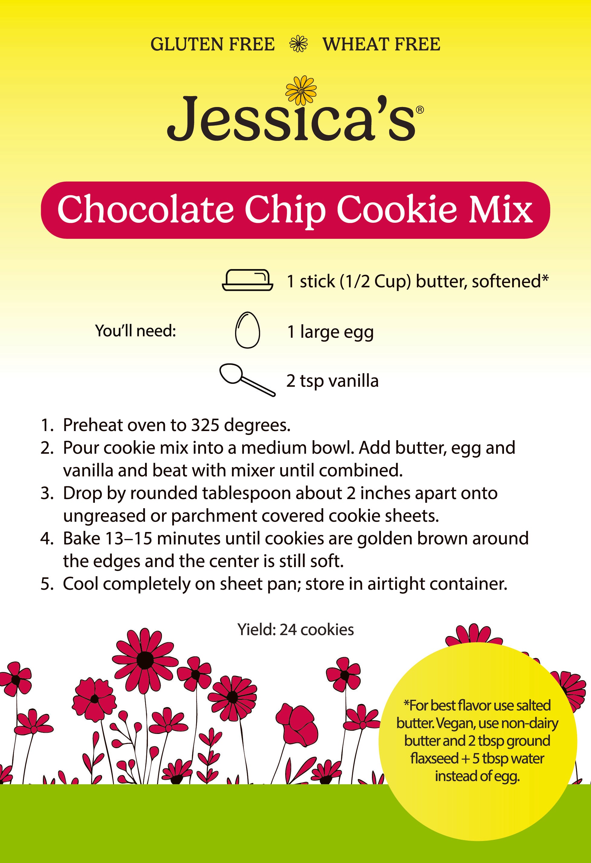 Chocolate Chip Cookie Mix – Jessica's Natural Foods